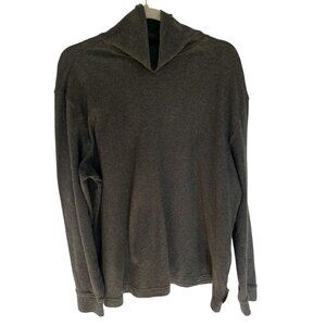 Field & Stream Unisex Mock Neck Long Sleeve Pullover Sweatshirt Men's Large Gray